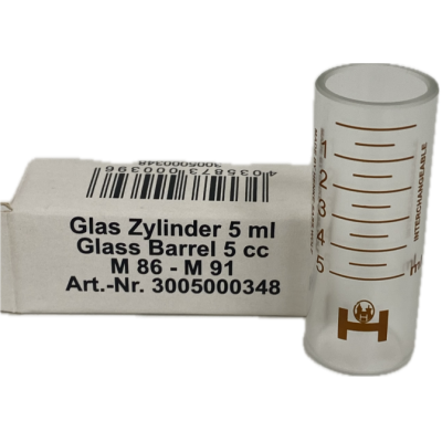 Recambio tubo de cristal para Jeringa dosificadora vet matic de 5 ml.